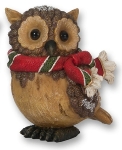 deco winter owl, only version with red scarf, packing: wrapped in bubble foil
