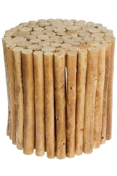wooden foot stool  "Hans", round