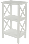 side table "Meridian", with 3 shelfs, white