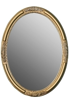 oval mirror "Beyzawi II", golden