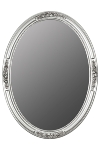 oval mirror "Beyzawi II", silver