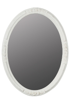 oval mirror "Beyzawi II", white