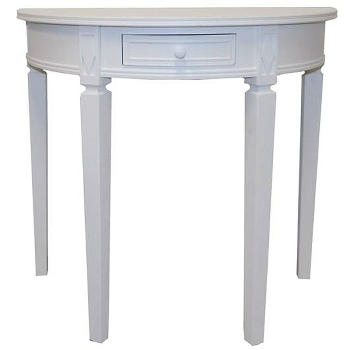 semi circle table "Elegance", white