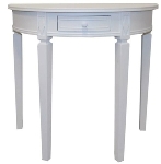 semi circle table "Elegance", white