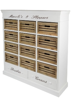 side board "Provence" for shoes with 12 baskets