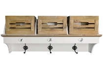 Garderobe "Provence", mit 3 Holzkörben