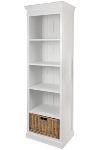 bookcase "Bretagne", with rattan basket