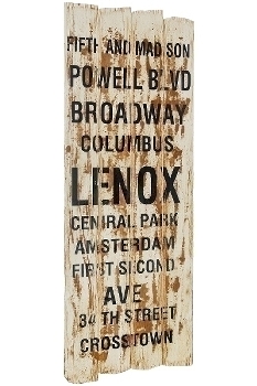 board with slogans "Broadway"