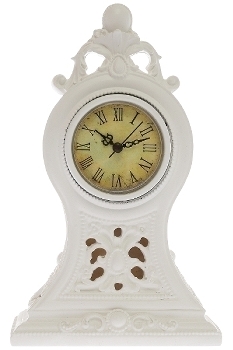 Poly clock "Tinka", white
