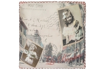 cushion "Bonheur Postcard"