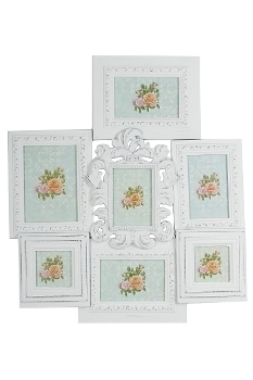 MDF Family photoframe "Jara", white antique