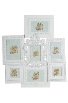 MDF Family photoframe "Jara", white antique