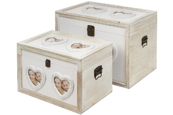 wooden chests "Samu", set of 2