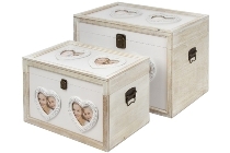 wooden chests "Samu", set of 2