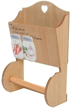 Kitchen roll holder with storage