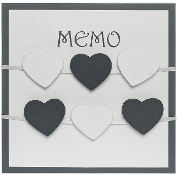 wooden memo board "Randi", with clips