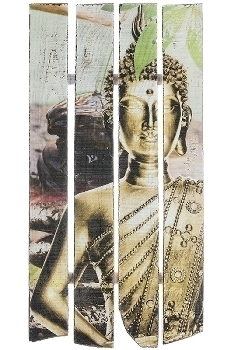 wooden mural Buddha design "Buddha Calm"