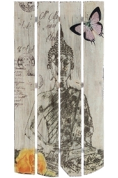 wooden mural Buddha design "Buddha Meditation"