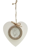 heart wall frame "Helga", white