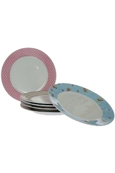 6 set of plates "Amour"