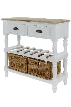 console "Toscana", with rattan baskets