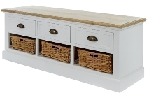 bench "Toscana", with 3 drawers und 3 baskets