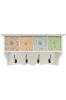 wall hanging "Paisley", 4 drawers/hooks