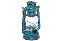 LED lantern "Teje", big, blue antique