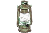 LED lantern "Teje", big, green antique
