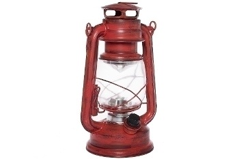 LED lantern "Teje", big, red antique