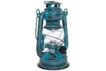 LED lantern "Teje", small, blue antique