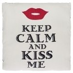 cushion with filling "Keep Calm and Kiss"