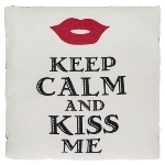 Kissen mit Füllung "Keep Calm and Kiss"