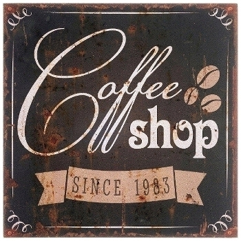 wooden plate "Coffee Shop"