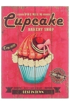 wooden plate "Cupcake V"