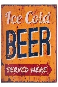 wooden plate "Ice cold beer"