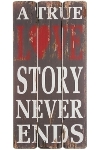 wooden plate "True lovestory"