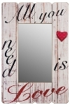 wooden mirror "All you need is love"