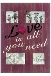 wooden foto frame "Love is all you need"