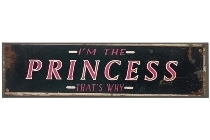 metal plate "I'm the princess"