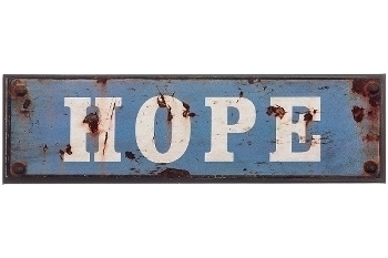 metal plate "Hope"