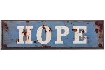 metal plate "Hope"