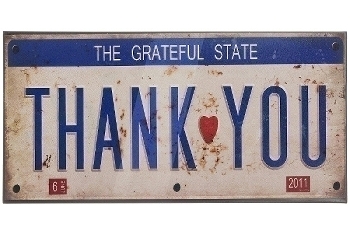 metal plate "Grateful State"