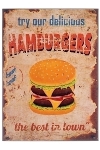 metal plate "Hamburgers"