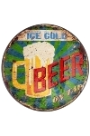 metal plate "Ice cold beer"