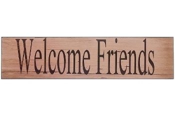 wooden plate "Welcome friends"