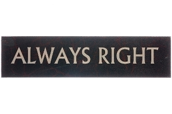 wooden plate "Always Right"