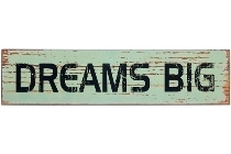 wooden plate "Dreams big"