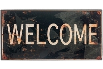 metal plate "Welcome"