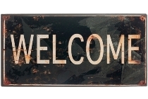 Metallschild "Welcome"